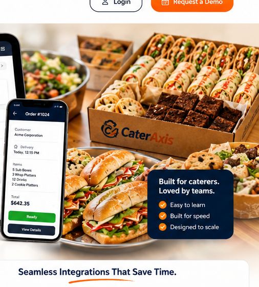 Catering platters and sandwiches